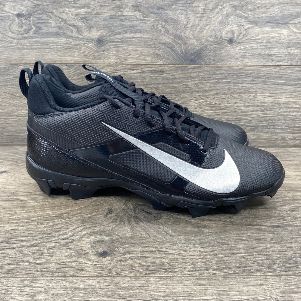 Nike Alpha Menace 4 Shark Football Cleats Mens 16 Black Silver FN0028-002